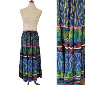 Marsh Landing Multi-color Bohemian Festival Maxi Full‎ Skirt